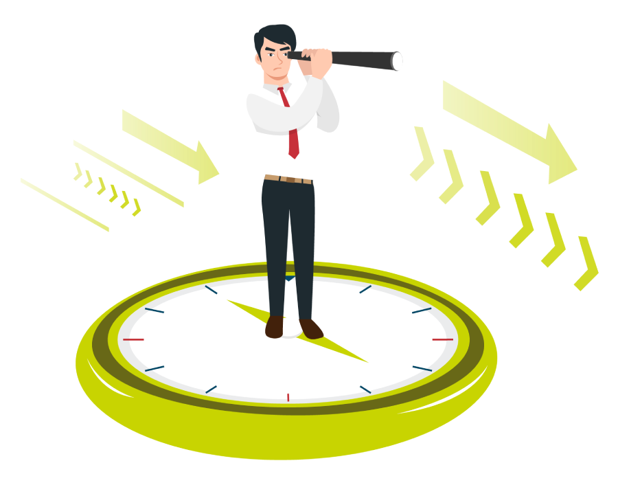 Vecteezy Successful Businessman Looking Through Telescope Business 5607864 V2 01